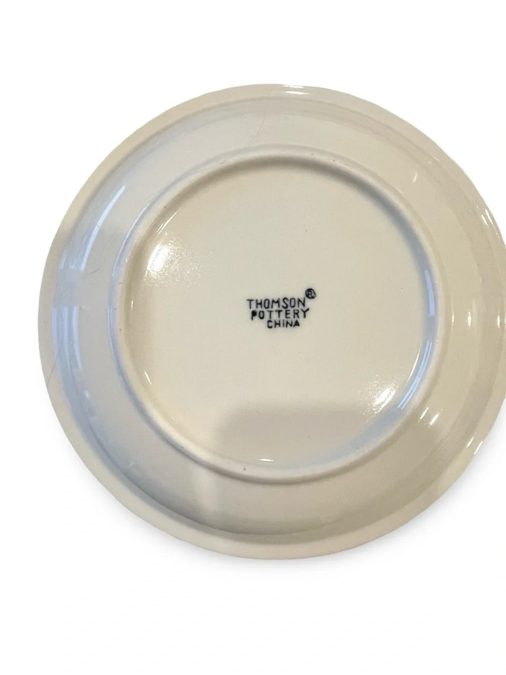Four Retired Thomson Pottery Snowman Salad Plates